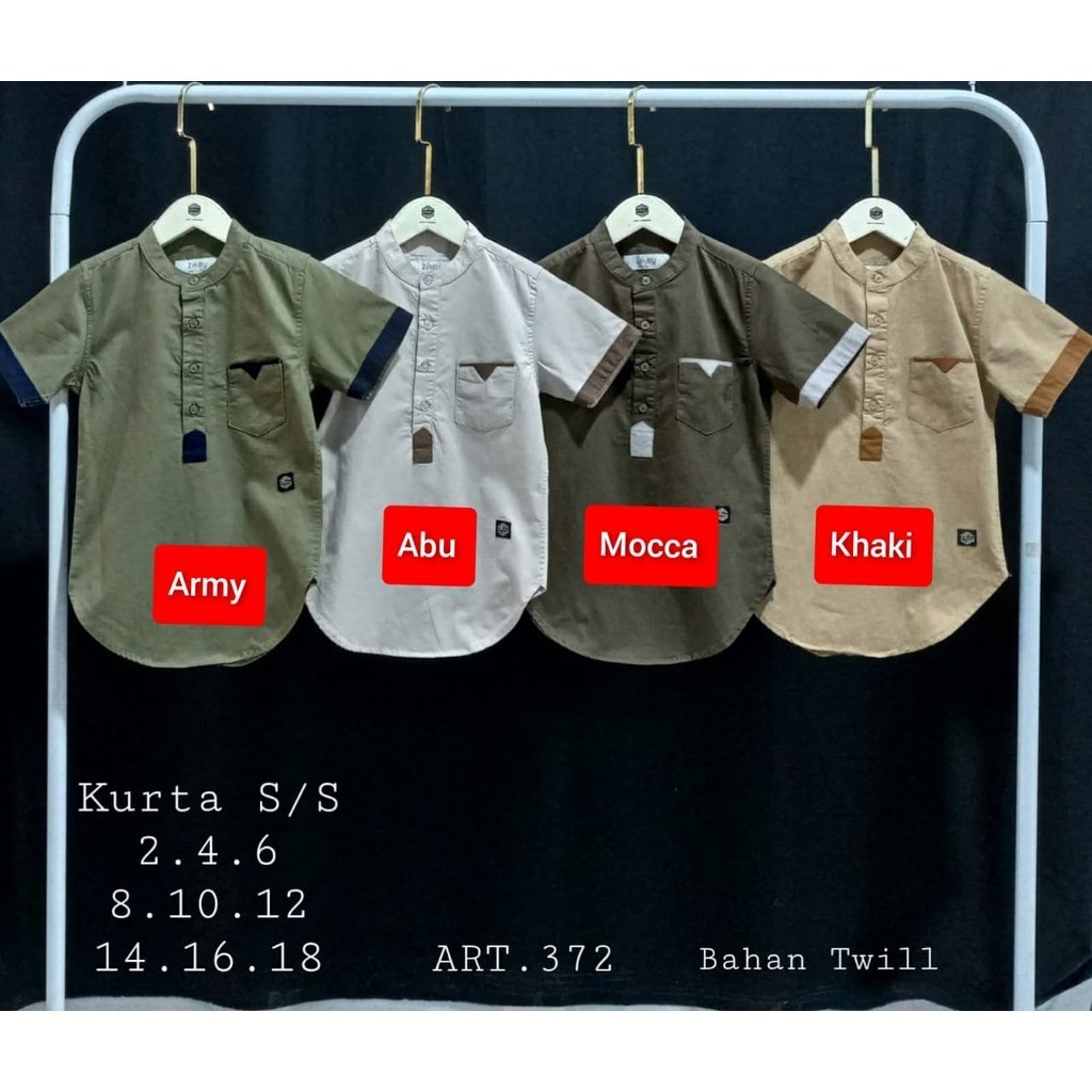 2-12T,Kurta Anak laki-laki Zikey Kode 372