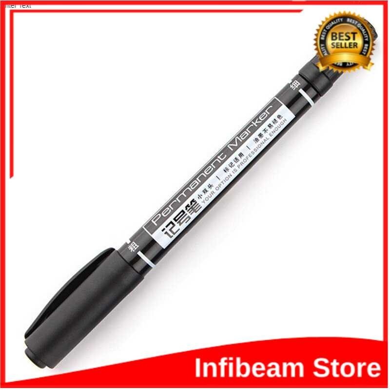 

Deli Pena Permanen Dual Head Tip Marker Pens Waterproof - 6824 / Pulpen