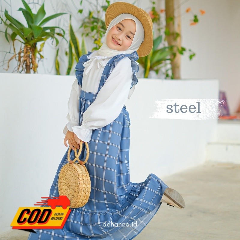 Spesial // Baju Gamis Muslim Anak Perempuan Umur 1-9 Tahun Model Korea Mikayla Dress