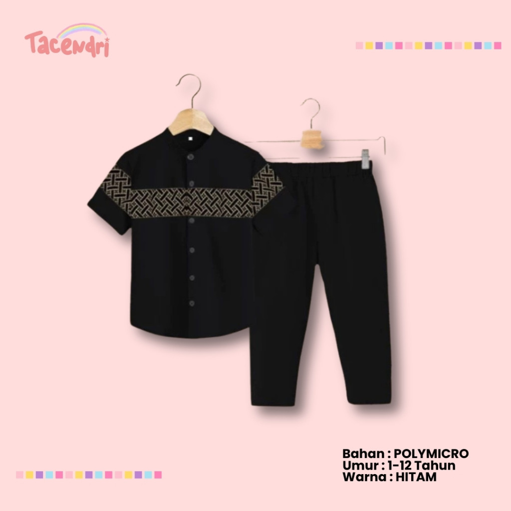 AnnisaPutri - Setelan Koko Malik Spesial Edisi Ramadhan Motif Batik Simple Usia 1-12 Tahun