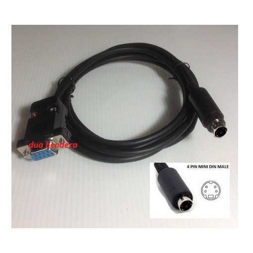 KABEL SERIAL RS232 DB 9 PIN FEMALE to 4 PIN MINI DIN MALE