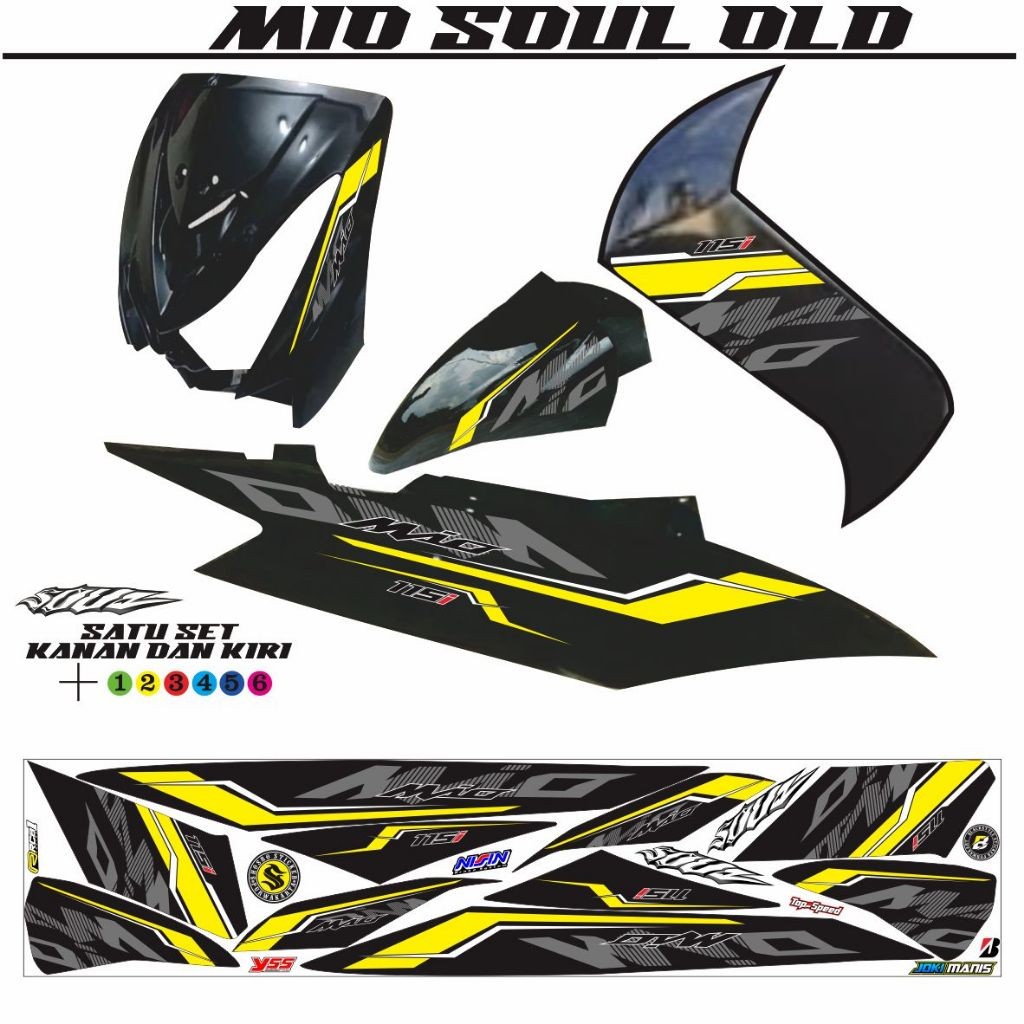 VARIASI STIKER STRIPING MOTOR MIO SOUL OLD VARIASI STRIPING VARIASI STIKER MIO SOUL KARBU VARIASI