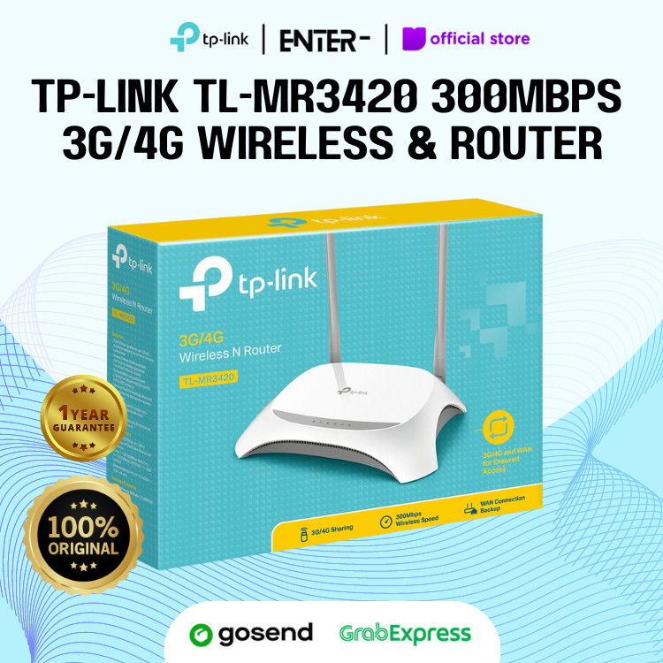 Router Wifi Tp-Link MR3420 MR 3420 bisa colok USB Modem