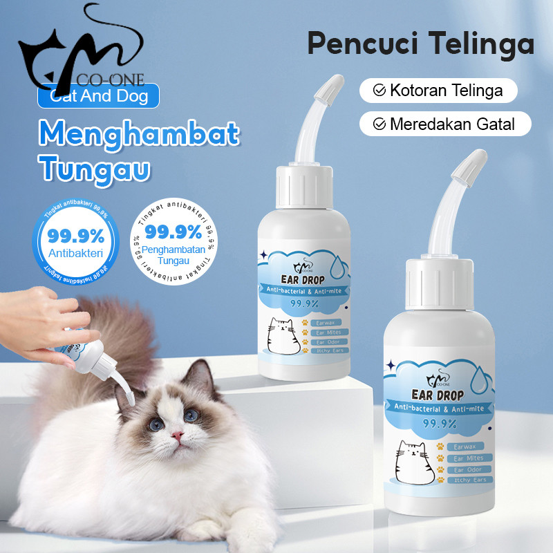 CO-ONE Tetes Telinga Kucing Anjing Anti-bakteri  Anti-Tungau Menghilangkan Bau Telinga Dan Kotoran T