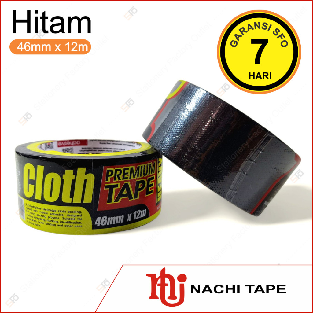 

Lakban Kain Hitam Nachi 46mm x 12m - 2 inch
