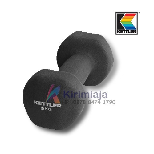 NEOPRENE Dumbell 5kg KETTLER Barbell Barbel Dumbbell 5 kg 1 buah miyokaid