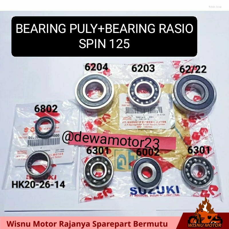bearing rasio set spin 125+bearing puly plus bearing klaher bak blok cvt spin
