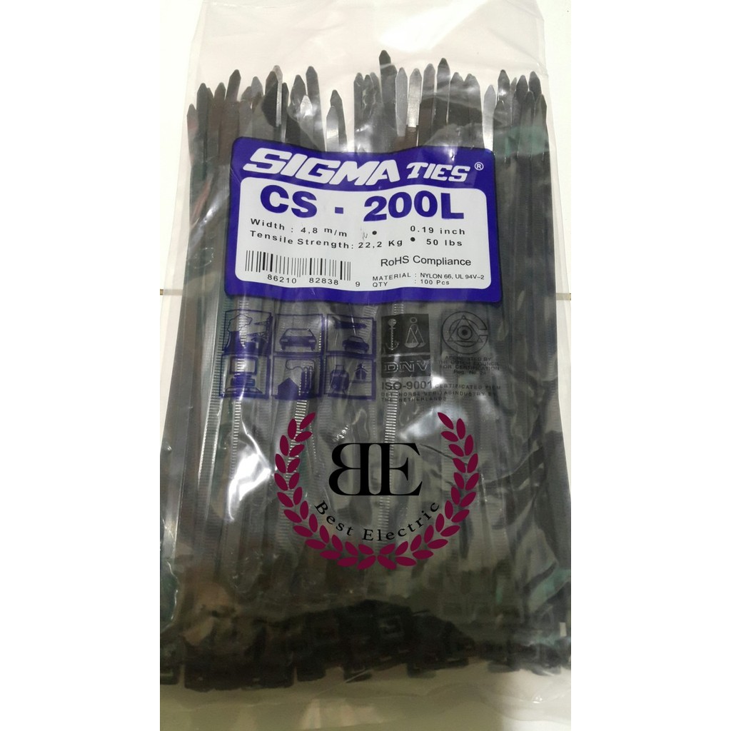 

[BUY NOW] Kabel Ties / Kabel Tis / Cable Tie CS 200 L Hitam 20 cm SIGMA CS200L
