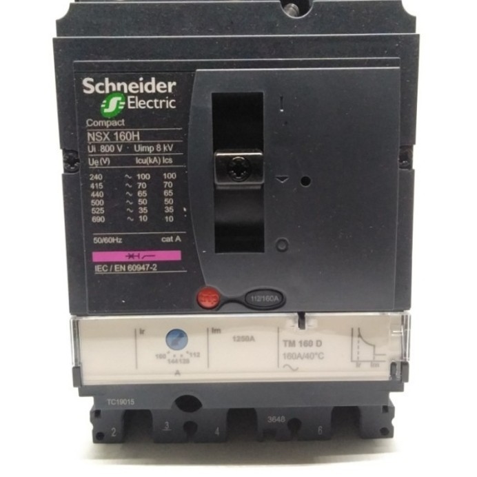 MCCB SCHNEIDER NSX160H 3P 160A 70KA TM160D ORIGINAL