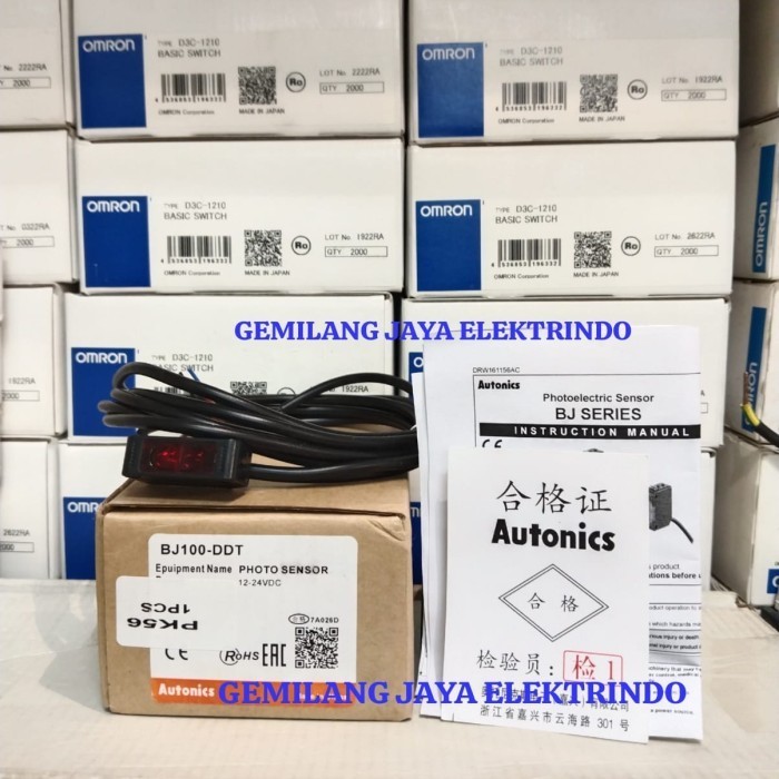 AUTONICS BJ100-DDT PHOTOELECTRIC SENSOR / PHOTO SENSOR AUTONICS ASLI