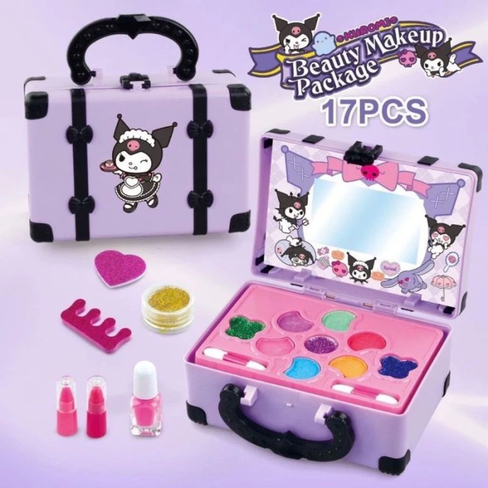 HIGH QULITY ~[mimin27_id] Jarkidsedu - Mainan Kosmetik Kecantikan Koper Make Up Box Cantik Kado - Ku