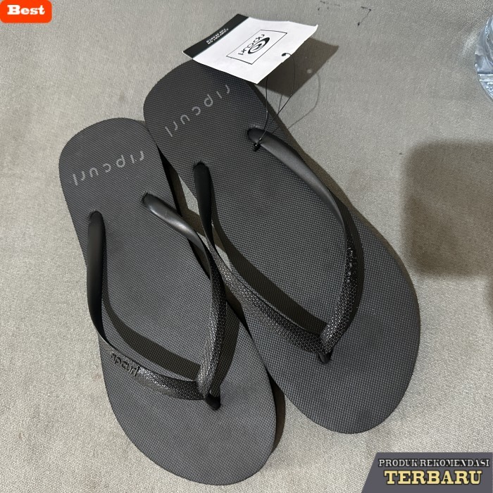 sandal wanita trend sekarang RIPCURL sandal jepit wanita bondi full black NEW ORIGINAL 100% - 36