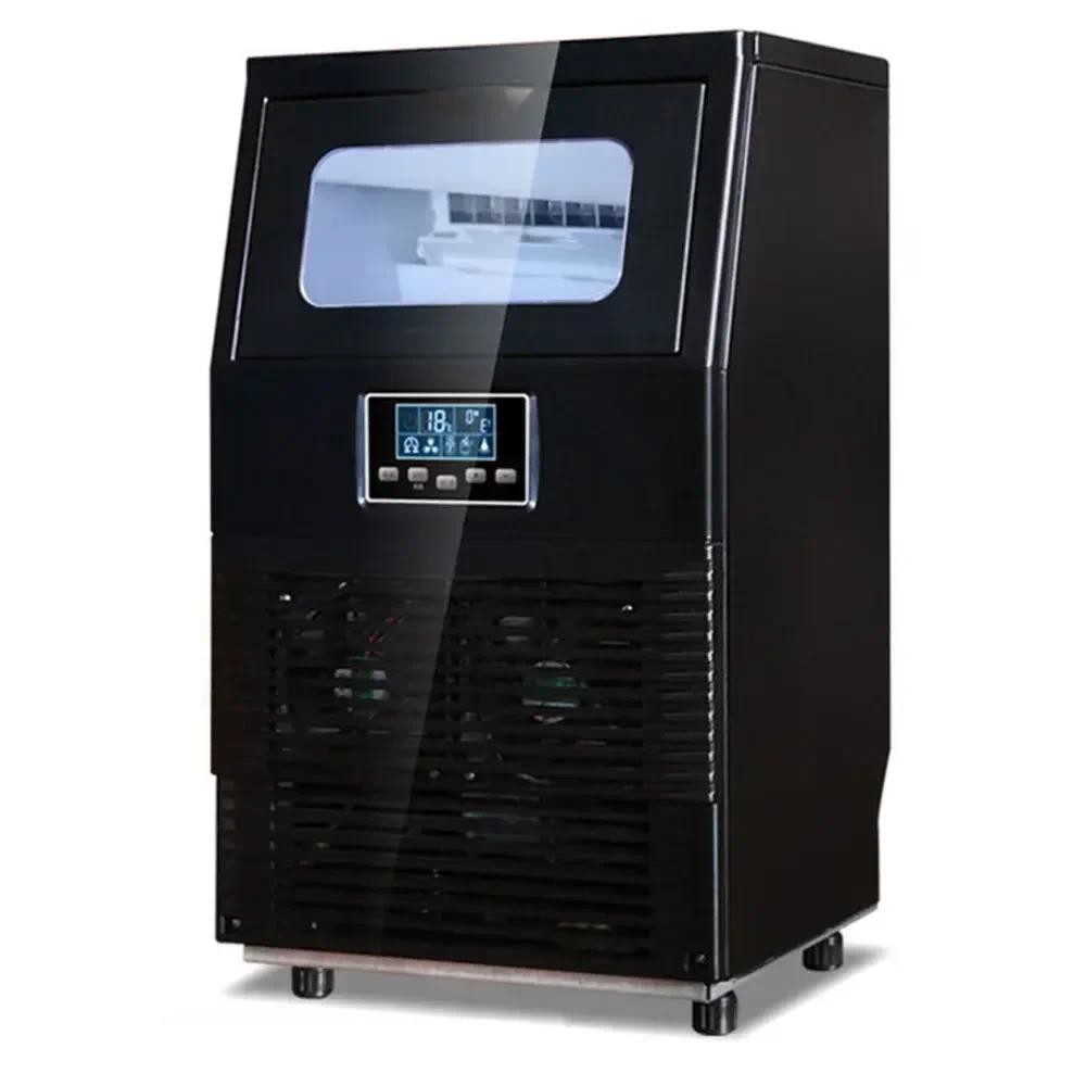 Fully Automatic Cubic Ice Maker, Water Inlet Brake Ice Maker, Desktop Commercial Mini Device.