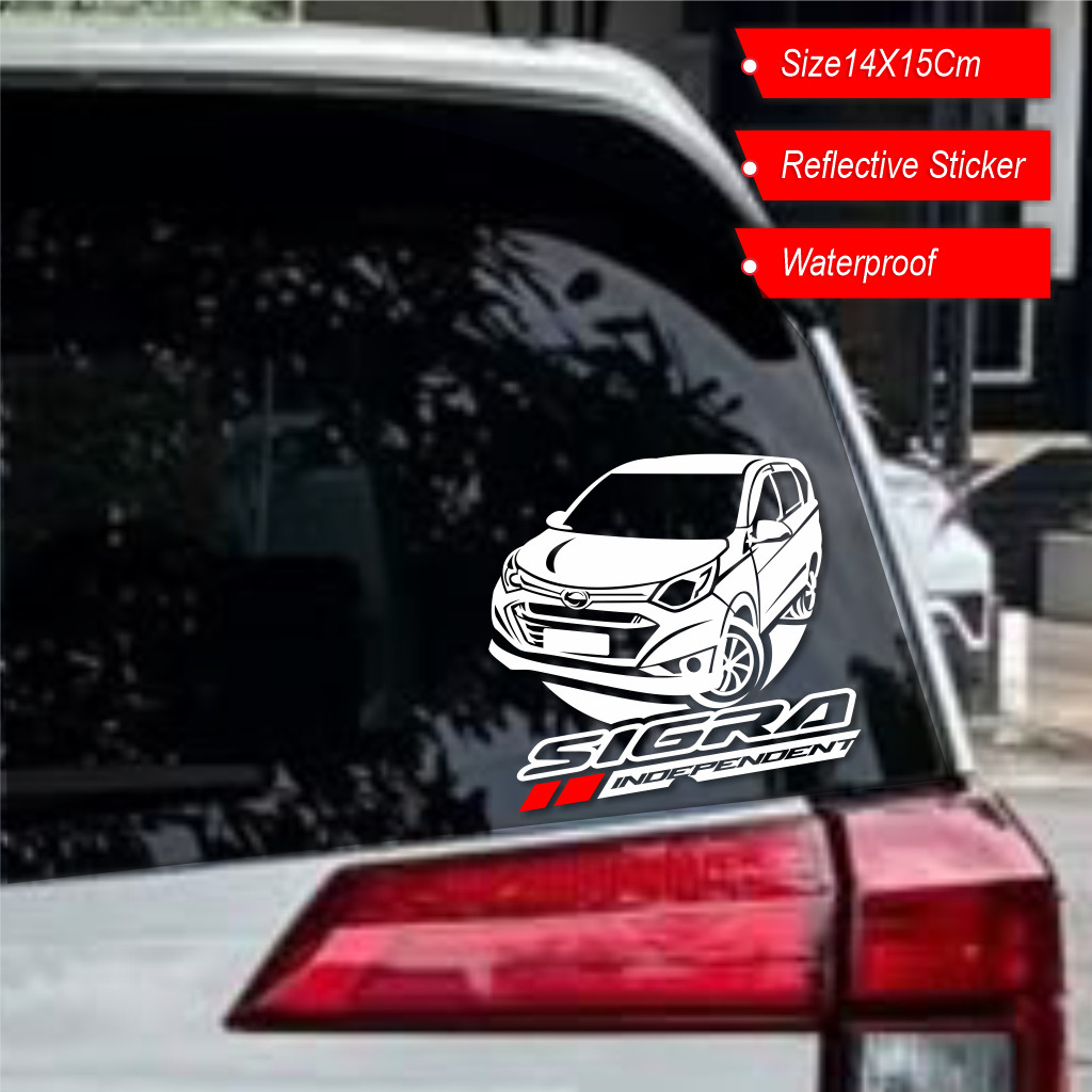 Stiker Variasi Kaca Mobil Daihatsu Sigra 2018