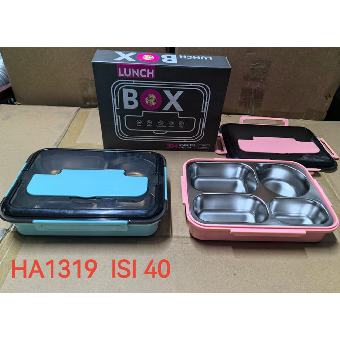 [HANYA KOTAK MAKAN]]Kotak Makan Lunch Box 1500ML Kotak Bekal 4 Sekat Stainless & 1800Ml Kotak Bekal 