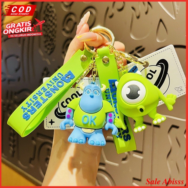 94. #SaleAbisss# GANTUNGAN KUNCI KEY CHAIN MAINAN MONSTER INC LAMPU LED BERSUARA BERBUNYI / MONSTER 