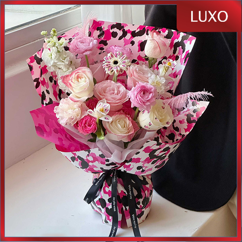 

LUXO - FL42 LEOPARD Kertas Bunga Paper Buket Motif Cellophane