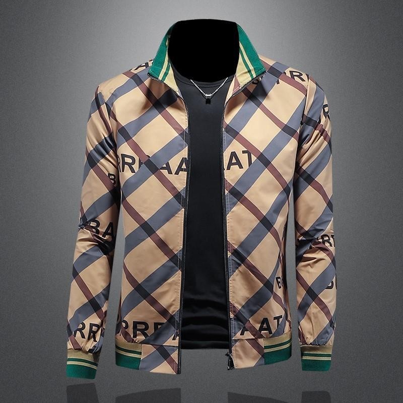 Printed stand up collar jacket jacket jacket