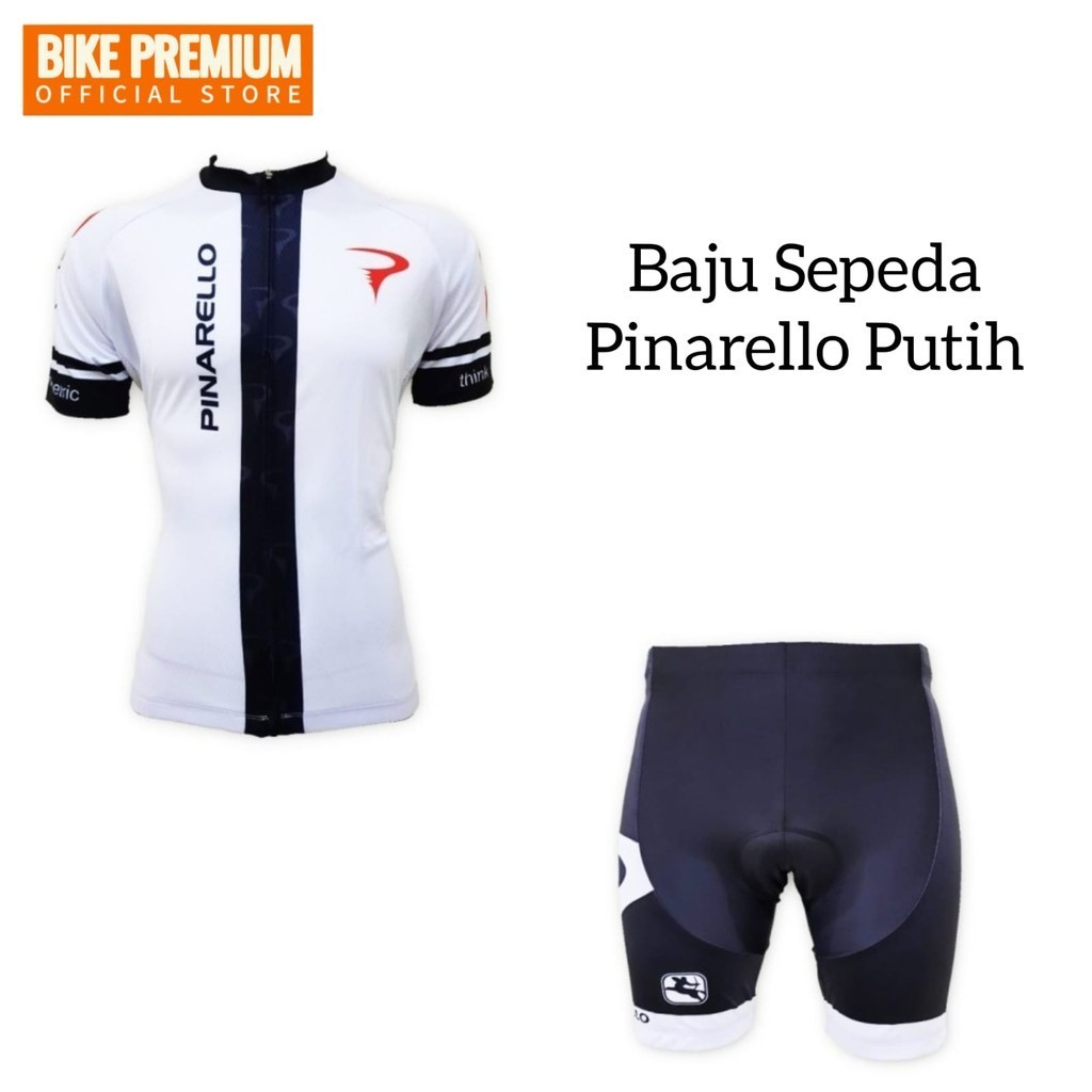 Pinarello Baju Kaos Jersey Sepeda Import Setelan Set Celana Padding