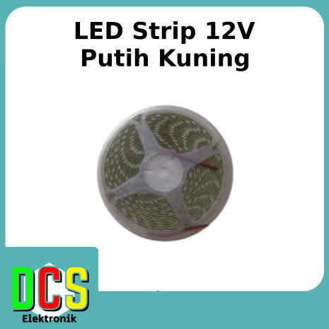 LED Strip 12V 5050 LED SMD Menyala Putih Kuning Warm White