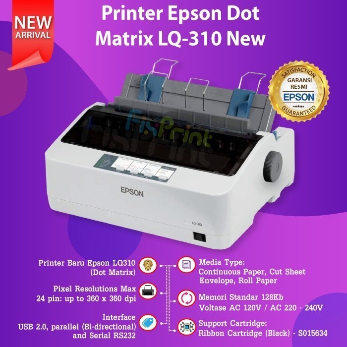 Printer Epson Dot Matrix LQ310 LQ-310 Epson LQ 310 New Garansi Resmi