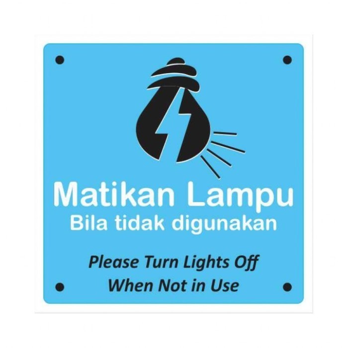 

STIKER VINYL MATIKAN LAMPU UK.10 X 10 CM SIGN RAMBU K3