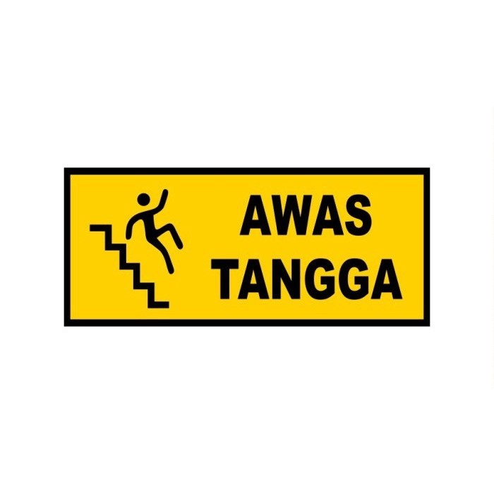 

Stiker VINYL AWAS TANGGA Uk. 23 x 10 cm Sign RAMBU K3