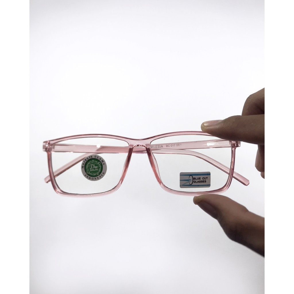 PAKET KACAMATA LENSA anti radiasi (BLURAY) kacamata pria wanita SPORTY PINK