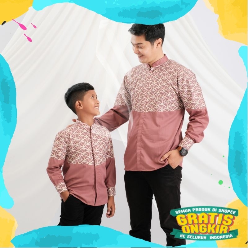 SULAIMAN SERIES baju koko muslim ayah anak - baju koko dewasa - koko jumbo - baju koko couple - NUC.