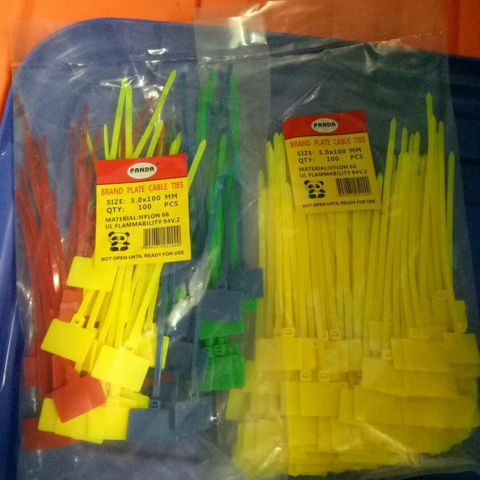 PROMO!! -Kabel ties label nylon marker 4 warna label tie maker