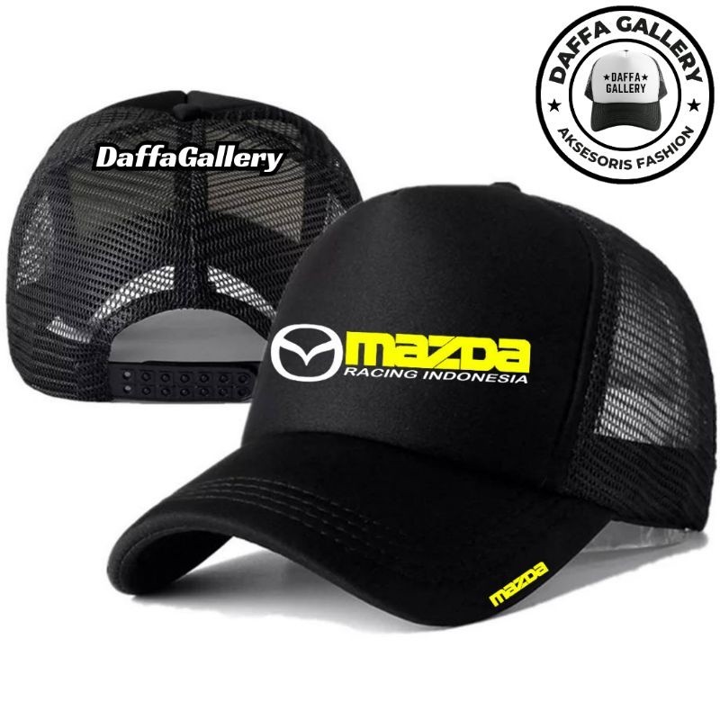Daffaa Gallery Topi Trucker MAZDA - Topi Distro MAZDA Logo - Topi MAZDA Premium - Topi Pria Dewasa -
