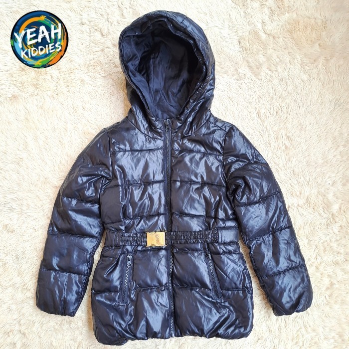 JAKET TEBAL ANAK ZARA GIRL PADDING WINTER WEAR SIZE 5 6 TAHUN HITAM