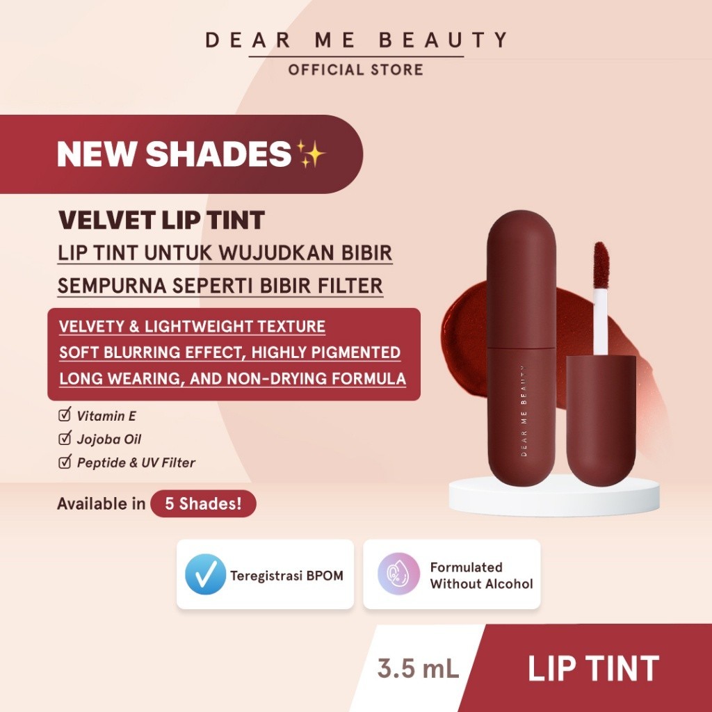 Dear Me Beauty Velvet Lip Tint Aulia Debby Diana Niki Vinna Dear Me Dearme Beauty