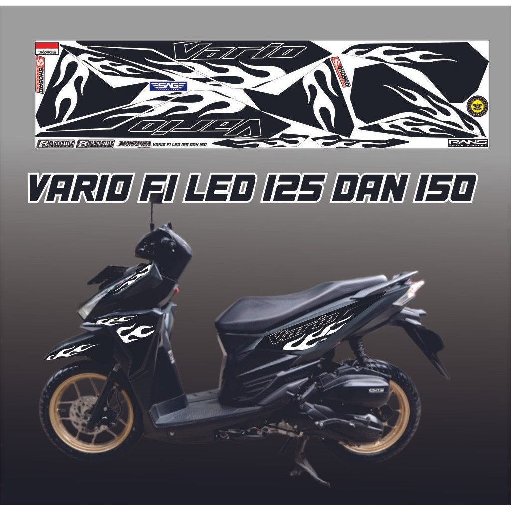SETIKER/ STIKER LIS POLET BODY MOTOR VARIO  FI ESP CBS 150   VARIASI SIMPLE STIKER MOTOR VARIO LED 2