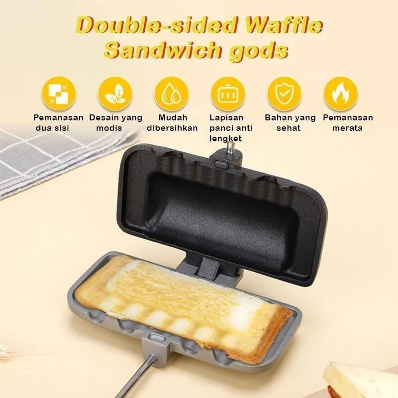 Sandwich Maker Waffle Maker Cetakan Sandwich Waffle Panjang BERGARANSI