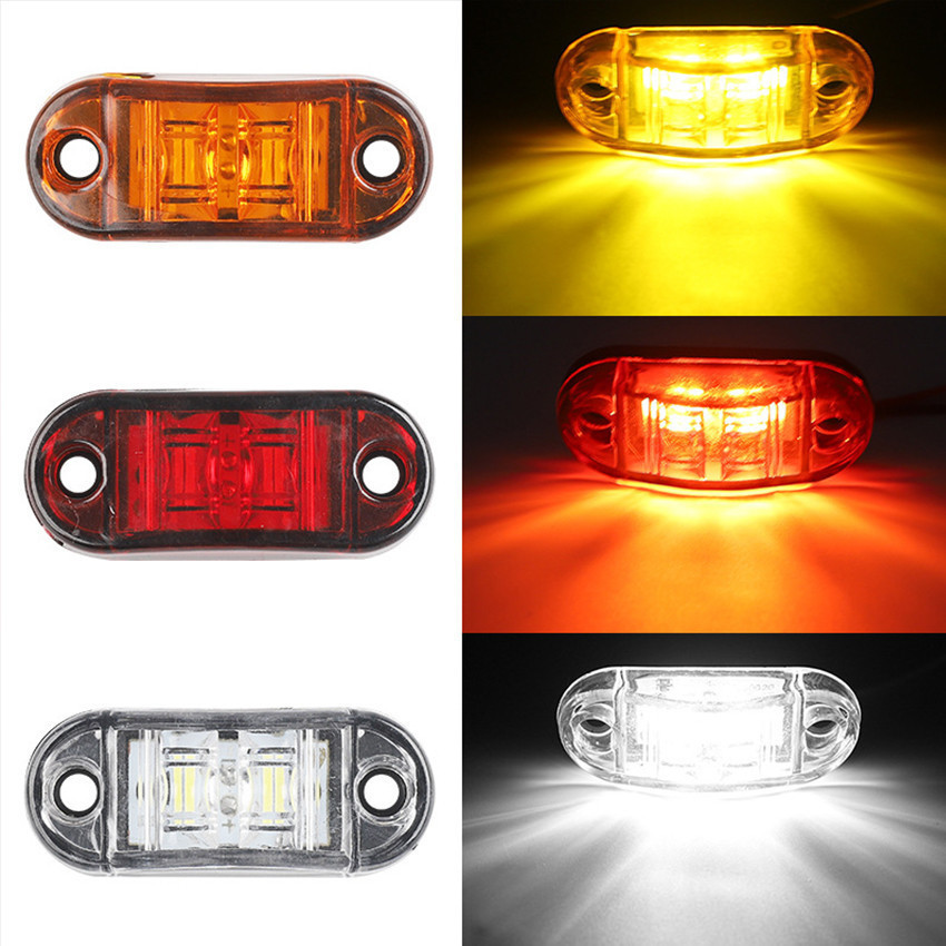 4Pcs/Set Lampu Led Bak Samping Sein Truk Trailer Mobil 24 Volt 12 Volt Lampu Side Marker Led Lampu