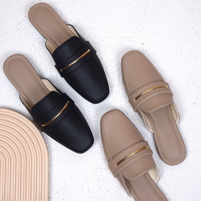 JONNA CREAM Sepatu Flat Shoes Big size Jumbo Wanita 41 42 43 44 45 - 42