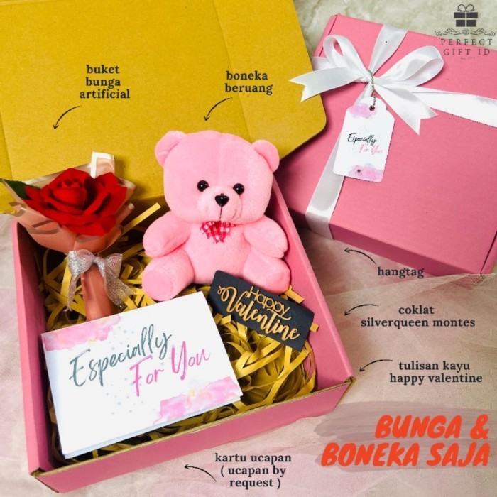 

Hampers Ulang Tahun / Kado Ulang Tahun Cewek / Kado Valentine / Hadiah - Bunga&BonekaSja, HppyAnniversary