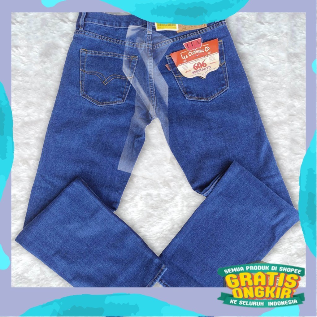 Celana Jeans Pria Original LEA 606 / celana jeans lea original pria / jeans pria standart/pink fanta