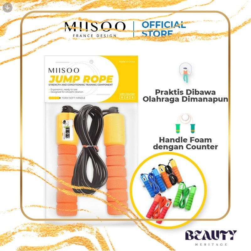 Original Termurah Jump Rope Skiping Soft Handle with Counter / Tali Lompat skipping By 3beautyheritage3