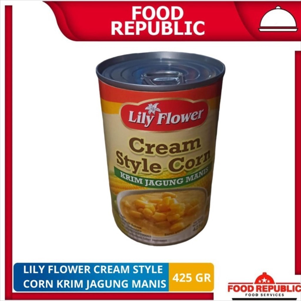 

Lily Flower Cream Style Corn 425 gr Krim Jagung Dalam Kemasan Halal