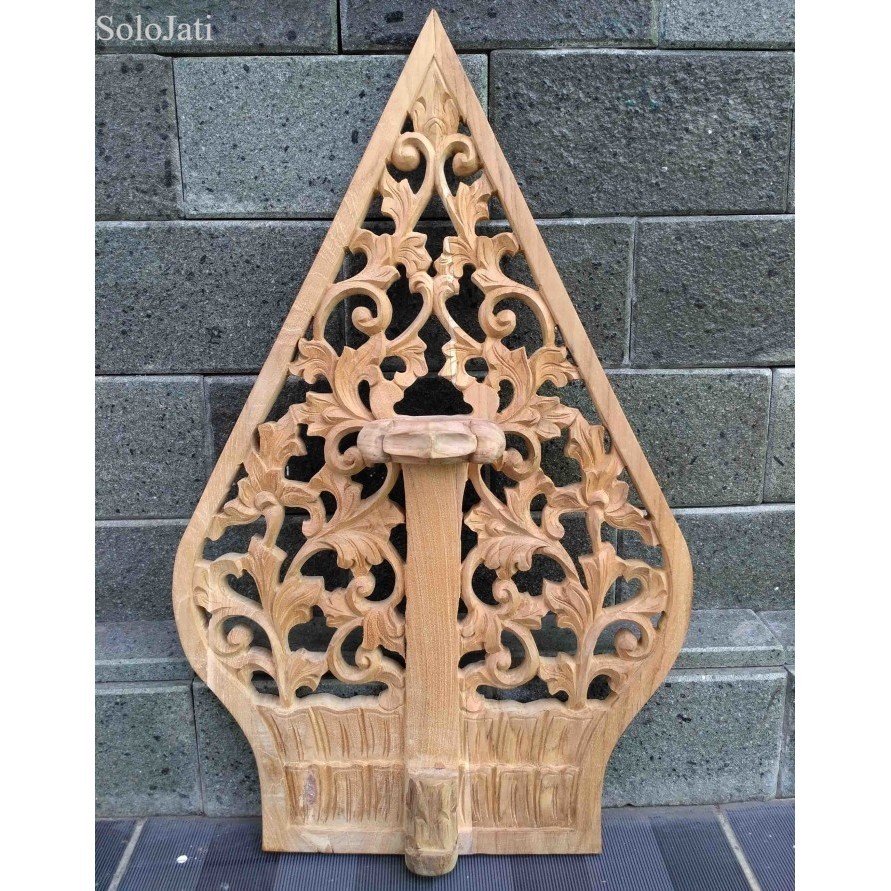 

Blawong Keris Dinding Model Gunungan Mentah Kayu Jati murah