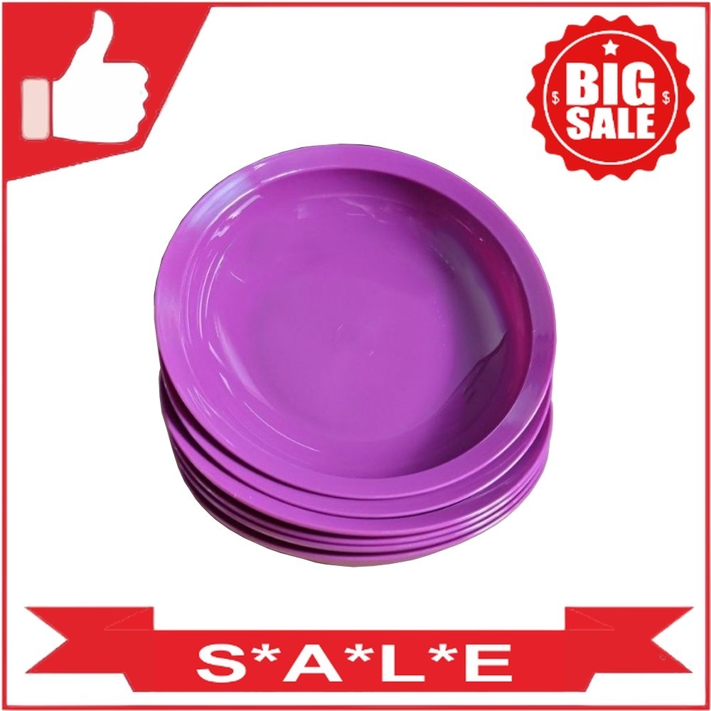 Tupperware Crescendo Plate Ungu 6pcs