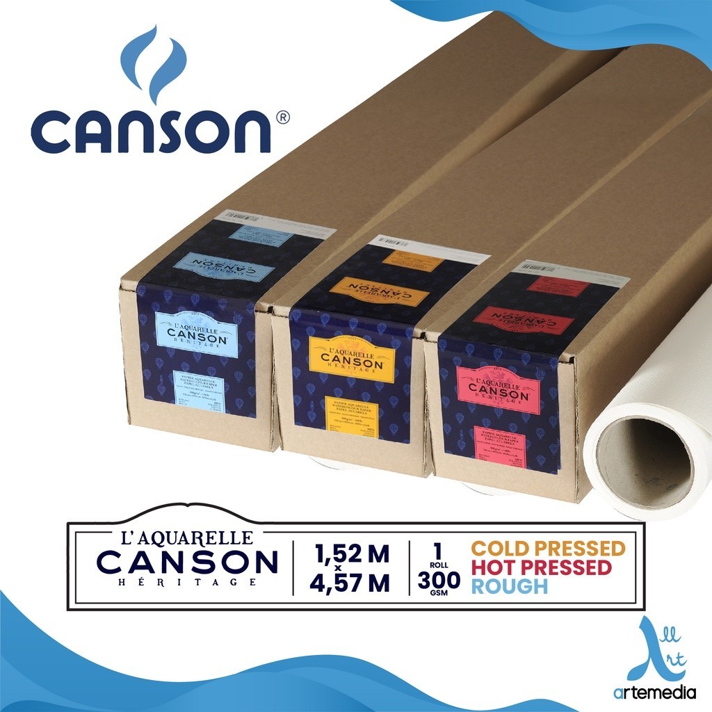 

Canson Heritage 1.52x4.57m Watercolor Paper Roll Kertas Cat Air