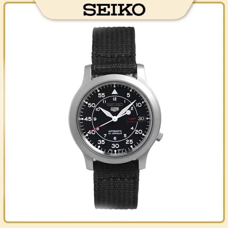 Jam Tangan Pria Original SEIKO Watches for Men's 5 Automatic Stainless Steel Watch with Green Canvas