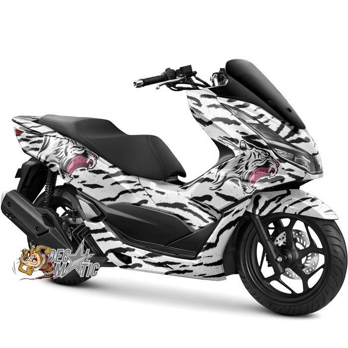 Stiker PCX 160 Full Body - Decal Full Body Motor Honda PCX 150  PCX 160 PCX160 Macan Putih Tiger Whi