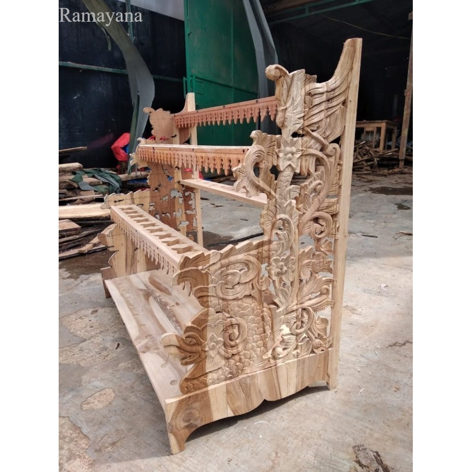 

jagrak naga mentahan full ukir koko kuat mewah harga murah 700 rb Antik
