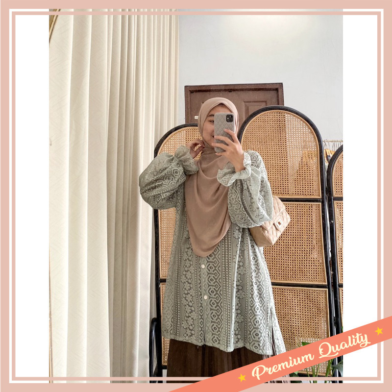 Baju Lebaran Premium Wanita Outerwear Keren Style 2024 / Ashley Brocade Outer