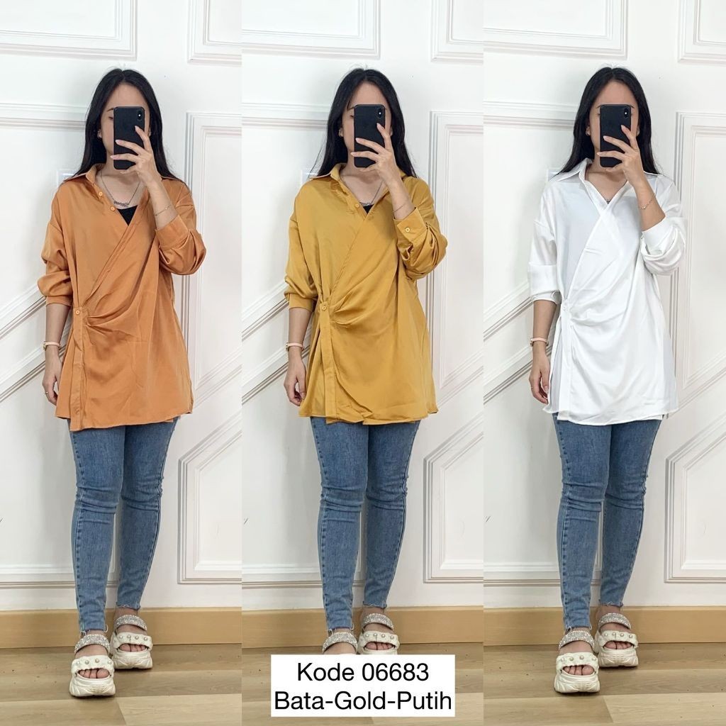 Blouse Kerah I Blouse Kimono I Kemeja Kimono Wanita I Atasan Kimono I Baju Kimono Wanita