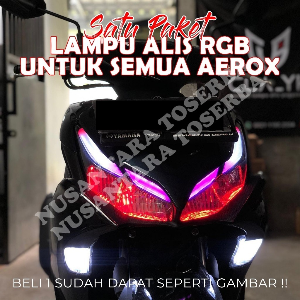 satu set lampu alis rgb gratis devil eye untuk semua aerox